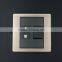 PC material with aluminum frame dubai style wall switch, color electrical switch
