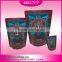 2016 hot sale printing powder plastic packaging bags with zipper
