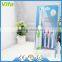 2015 waterproof battery powered electric tooth brush with holder and replace head