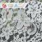 Popular pattern nylon cotton knit white embroidered lace fabric for wedding dress