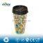 FDA certifited 16OZ double wall coffee travel cup mug with colour paper insert DIY from factory