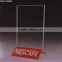 L shape acrylic menu holder with various sizes