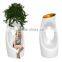 fiberglass flower pot with seat