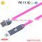 Magnetic usb cable braided with led smart cable 2+amp 1,5m