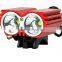 Multi-function Fashionable Design 2* XML T6 LED Wholesale Bicycle Light
