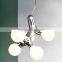 Plastic and Glass Modern Chandelier with Incandescent Bulbs