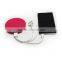 CE, ROHS, FCC certified 3000mAh power bank with compact magnifying mirror / 5x magnifying makeup mirror lighted with power bank