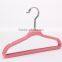 flocked short fancy clothes hanger with shoulder pads