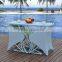simple design white rattan outdoor furniture