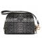 CW881-001 Exotic snake skin black and white genuine leather women handbag wallet women pouch