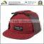 Custom warm 5 panel cap with earflap high quality hat