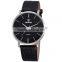 SKONE 9307 mens simple date calendar leather wrist watch