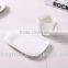 T00217 big handle white porcelain tea cup with saucer