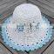 New Wholesale top quality beautiful straw crocheted sun hat