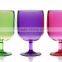 Stackable Plastic Colored Wine Stem Glass