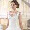 VIL-07 Elegant V-neck Beaded Lace Appliques Sleeveless Ball Gown Backless Wedding Dresses with Court Train