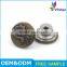 custom uniform jeans dome brass metal snap fastener