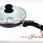 Aluminum Ceramic non stick frying pan & wok pan with lid with induction base and silicon handle