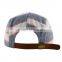 Made in china leather patch 5 panel customize snapback hats