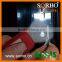 LED flashlight keychain mini hand crank rechargeable torch