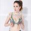 High strength shock zipper gathered women without rims sports bra