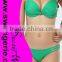 Wrinkle Pushed-Up Padded Bikini with Hollow-Out Panty Sexy Fashion Modern Bikini Swimwear NA96-leopard