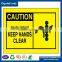 Various materials self adhesive sticker warning label