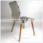 TDSM-32-3 QVB HANGZHOU JIANDE TONGDA BEECH WOOD ROUND LEG NATURE COLOR ZEBRA-PRINT PU LEATHER DININING CHAIR