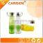 Flip top 700ml plastic fruit lemon squeezer water bottle