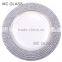 Wholesale Tableware Cheap Eco-friendly Gold Silver Trim Glass Charger Plate