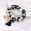 New Bohemia Style Multilayer Acrylic Beads Tassel Bracelet