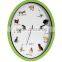 Oval wall clock with bird sound