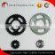 copper golden motorcycle chain drive sprocket 428/428H/520/530/525 motor chain and fine blanking bajaj pulsar sprocket per set