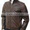 men fashion leather jacket & brown color and cream waxed style