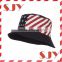 Reversible stripe american flag bucket hat