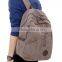 2016 manufactures China cotton bag Classic Canvas Backpack with leather