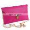 Womens Envelope Synthetic Leather lady clutch bag new fashion envelope clutch bag with chain shoulder