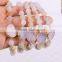 Gold Plated Natural Agate Quartz Stone Druzy Bracelet, with 8mm Frosted Agate Beaded Jewelry Bracelets