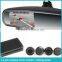 Vehicle rear view mirror car paking sensors with rear view camera mirror monitor