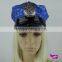 Blue sequined hat police officer hat Cosplay Halloween party accessor
