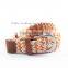 Custom Logo Mix Color Woven Braid Elastic Belt With Pin Buckle