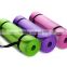 Eco-friendly TPE NBR PVC exercise light weight yoga mat with carrying strap