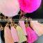 wholesale for handbag fringe rabbit fur poms keychains