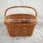 vintage outdoor wicker bicycle front basket for dog