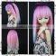 Hot Sales Straight Pink to White Ombre 1/6 Bjd Doll Wigs