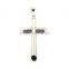 High Polish Simple Cube Cross Pendant in Stainless Steel Material