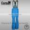 Fashonable winter blue soft polyester warm keeping man elastic belt ski pants multi pocket pants
