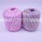 100% polyester yarn hand knitting yarn in ball dyed polyester yarn