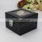 3 Slots Popular Black Pu Leather Mens Watch Case Wristwatch Box Packaging Watch Box