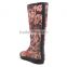 Fashion floding rain boots cow print rain boots for women